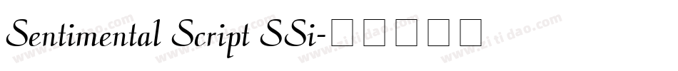 Sentimental Script SSi字体转换